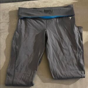 Old Navy Gray Leggings Pants with Blue Accent